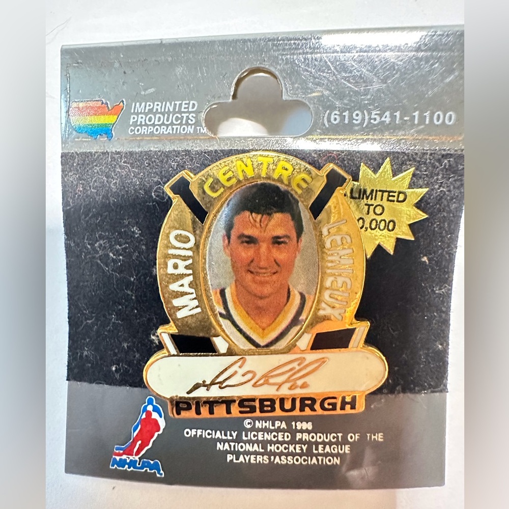 NHL Lemieux pin Penguins Hockey